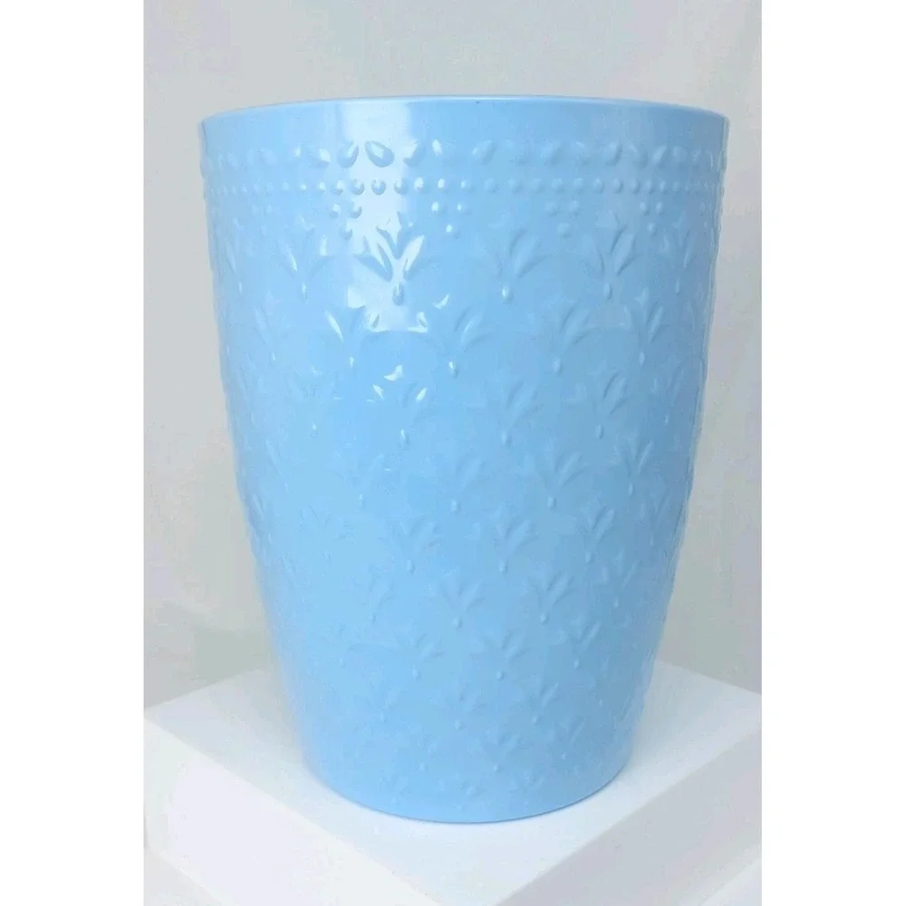 The Pioneer Woman Fleur Utensil Holder Embossed Plastic Crock 7